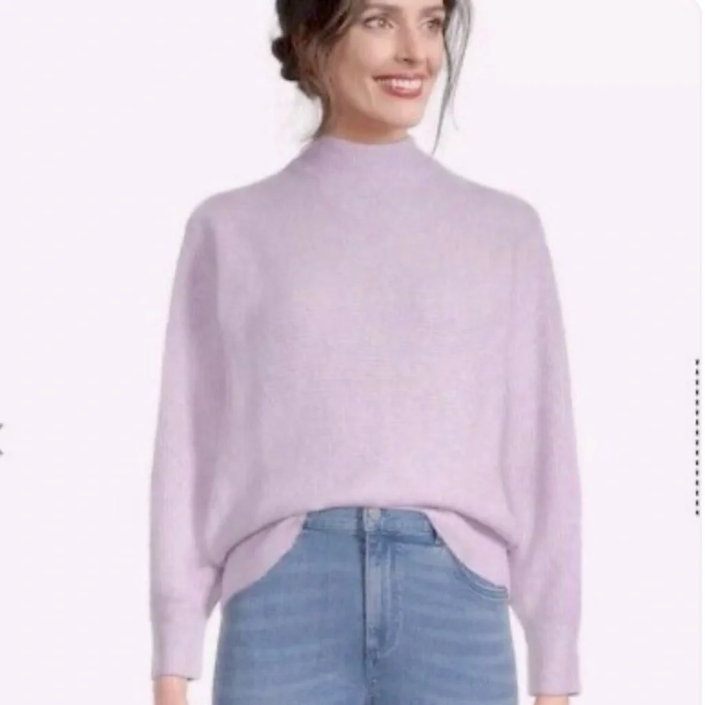 Ann Taylor Factory Cozy Ribbed Balloon Sleeve Sweater Size Medium - Picture 4 of 15